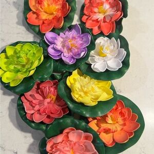 Colorful Artificial Floating Lotus Flowers for pool or pond
